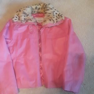 Pink leather jacket